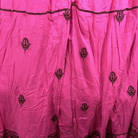 FREE PEOPLE RILEY SMOCKED MAXI DRESS IN FUCHSIA NEW - Picture 10 of 11